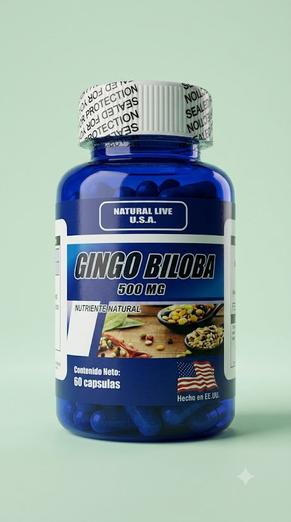 Gingo Biloba 60 Capsulas Natural Live U.S.A