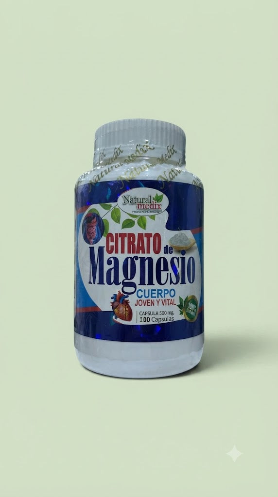 Citrato Magnesio 100Cáp Natural Medix Importado