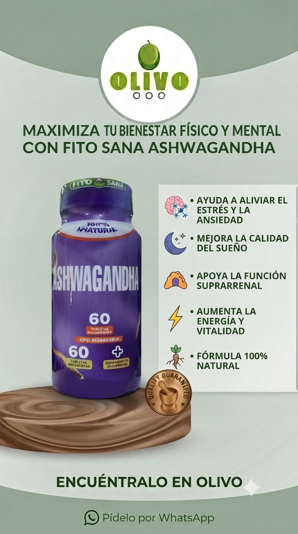 Ashwangandha 60 Tabletas Fito Sana