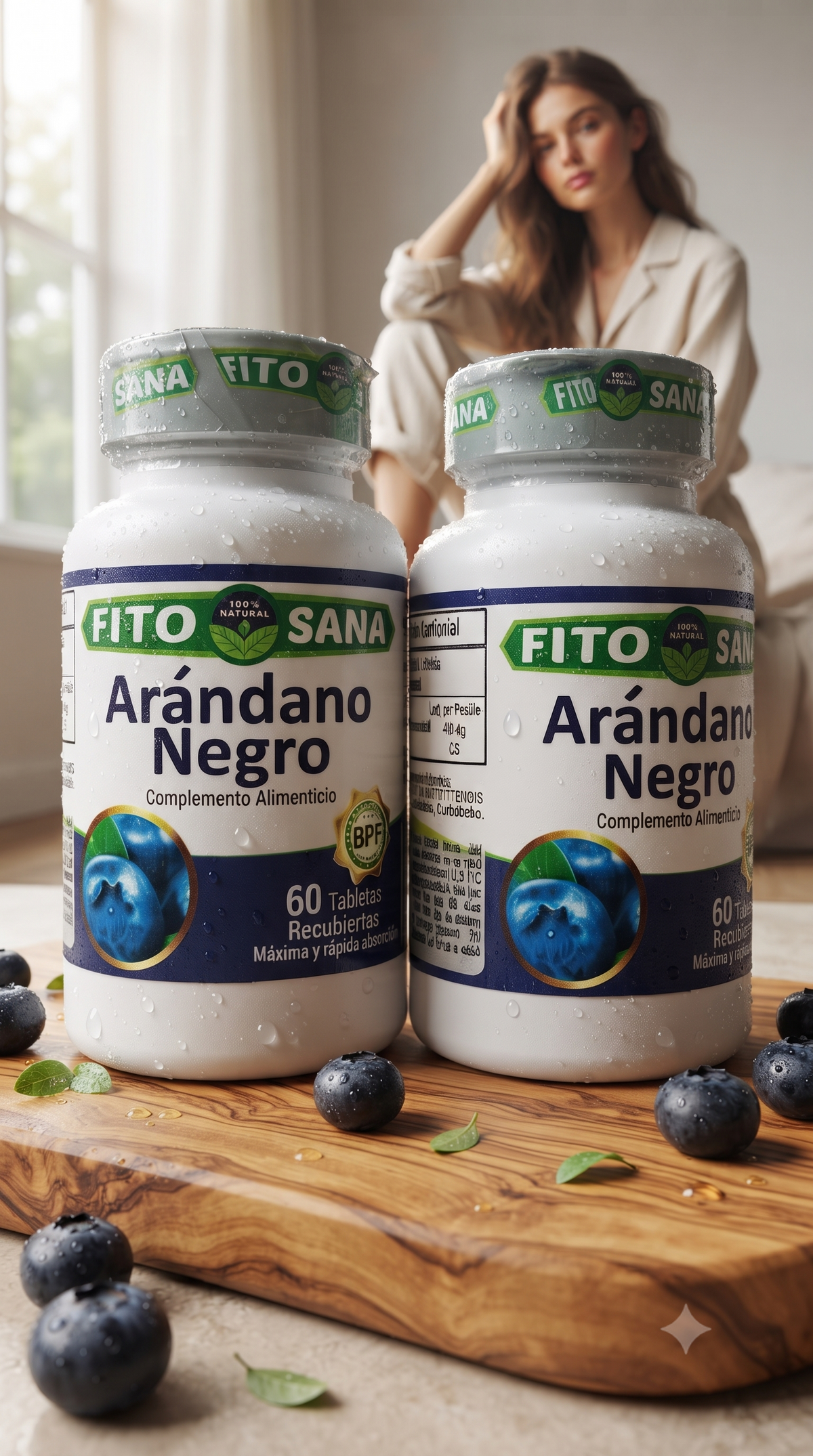 Arándano Negro 120 Tabletas Pack Fito Sana Nacional