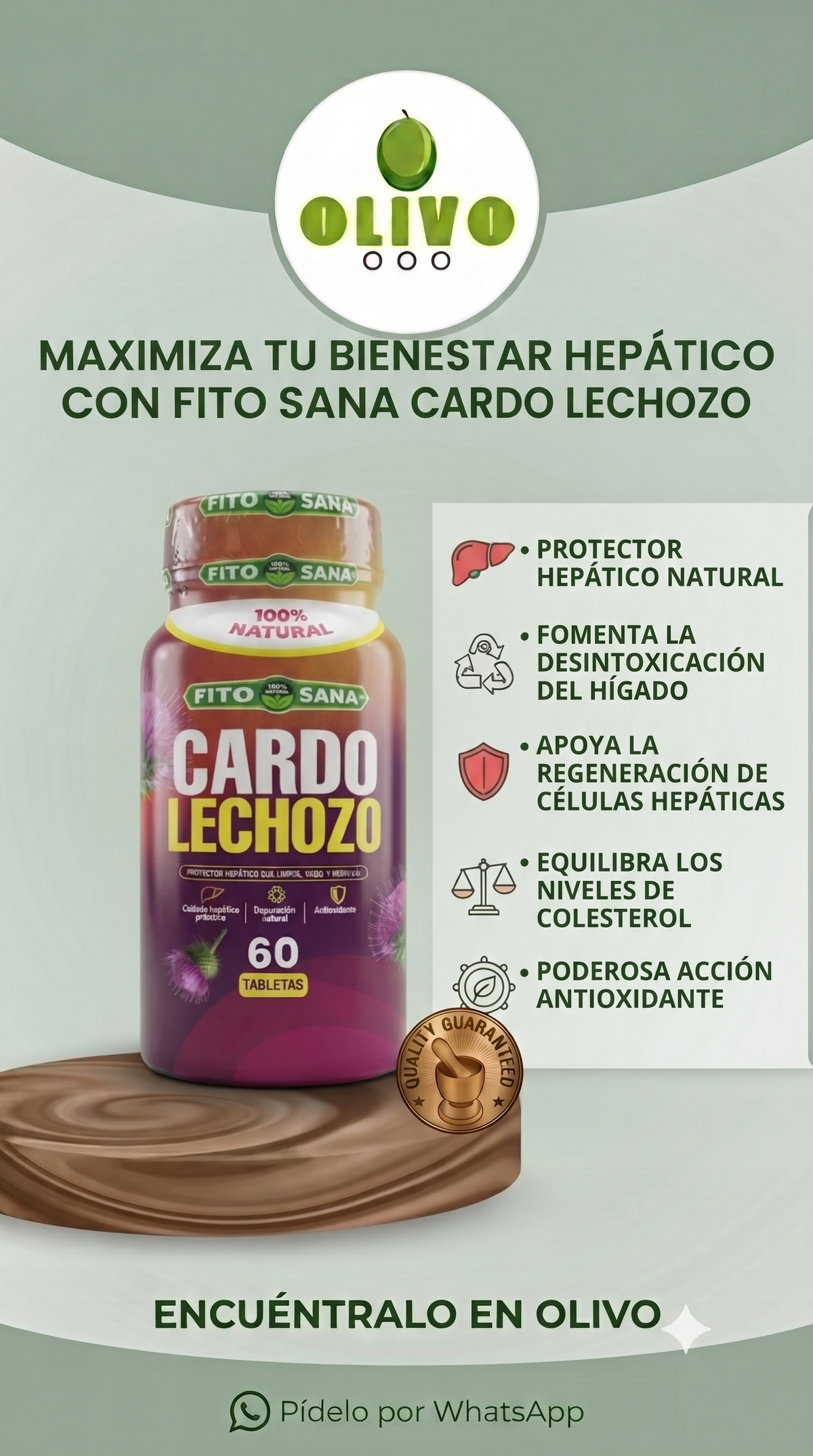 Cardo Lechoso 60 Tabletas Fito Sana Nacional