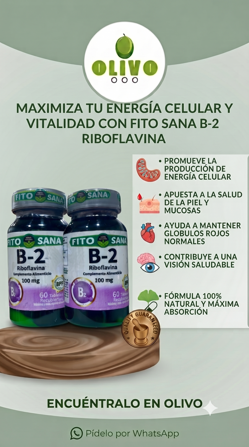 B-2 (Riboflavina) 120 Tabletas Fito Sana Pack Nacional