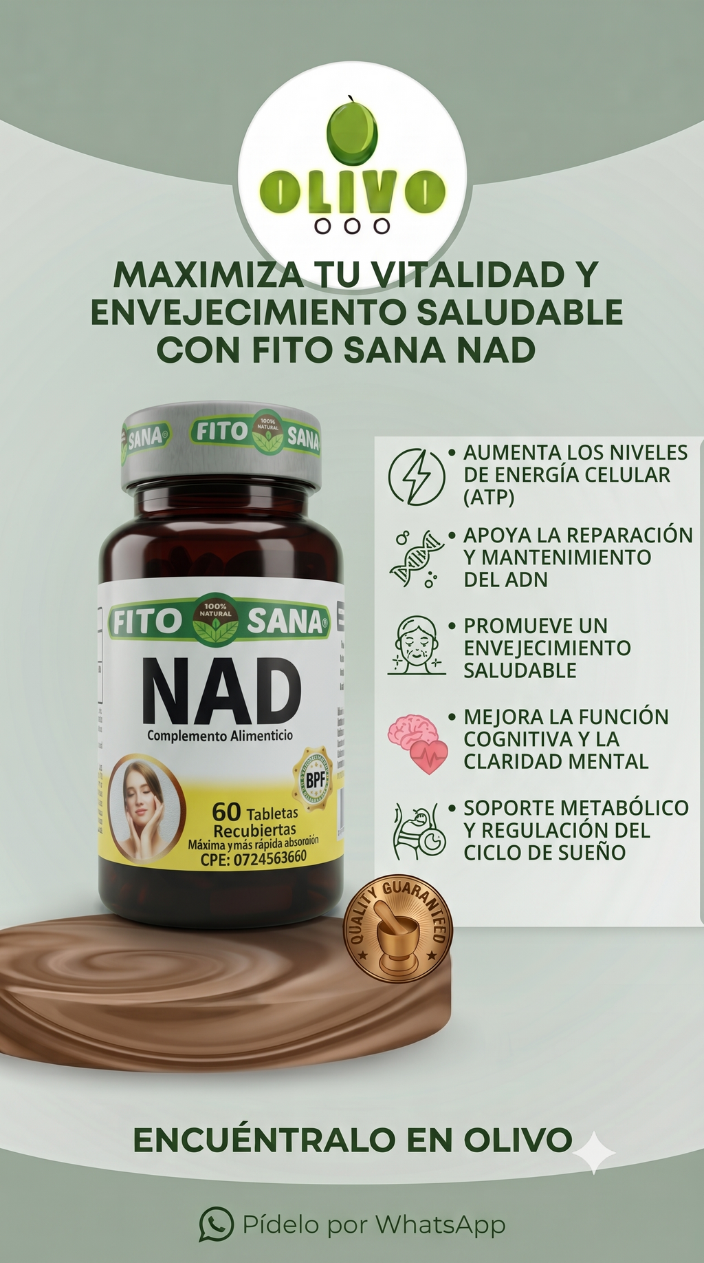 NAD 120 Tabletas Fito Sana