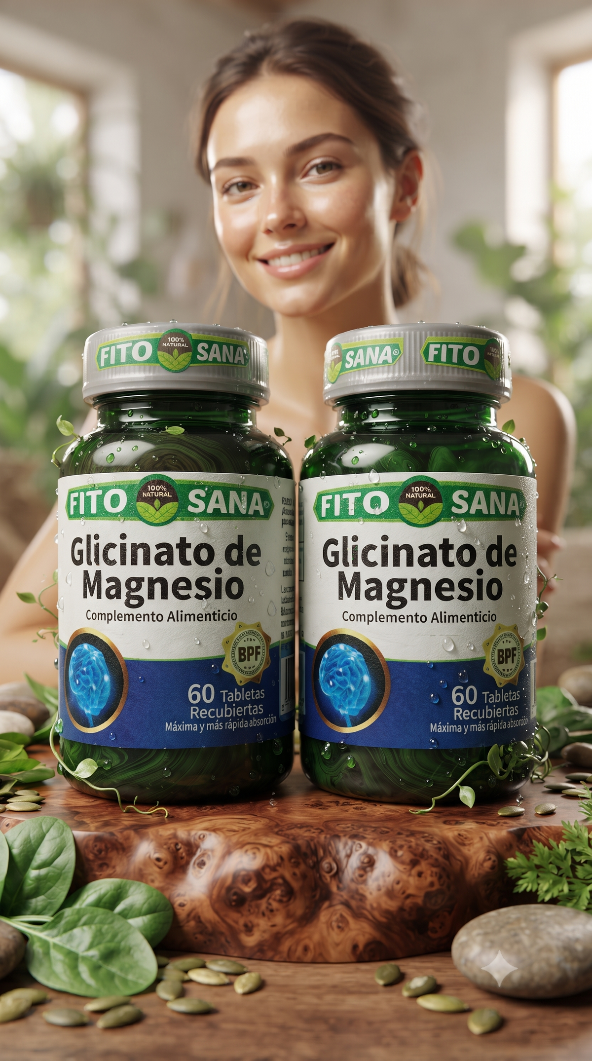 Glicinato De Magnesio 120 Tabletas Fito Sana Pack