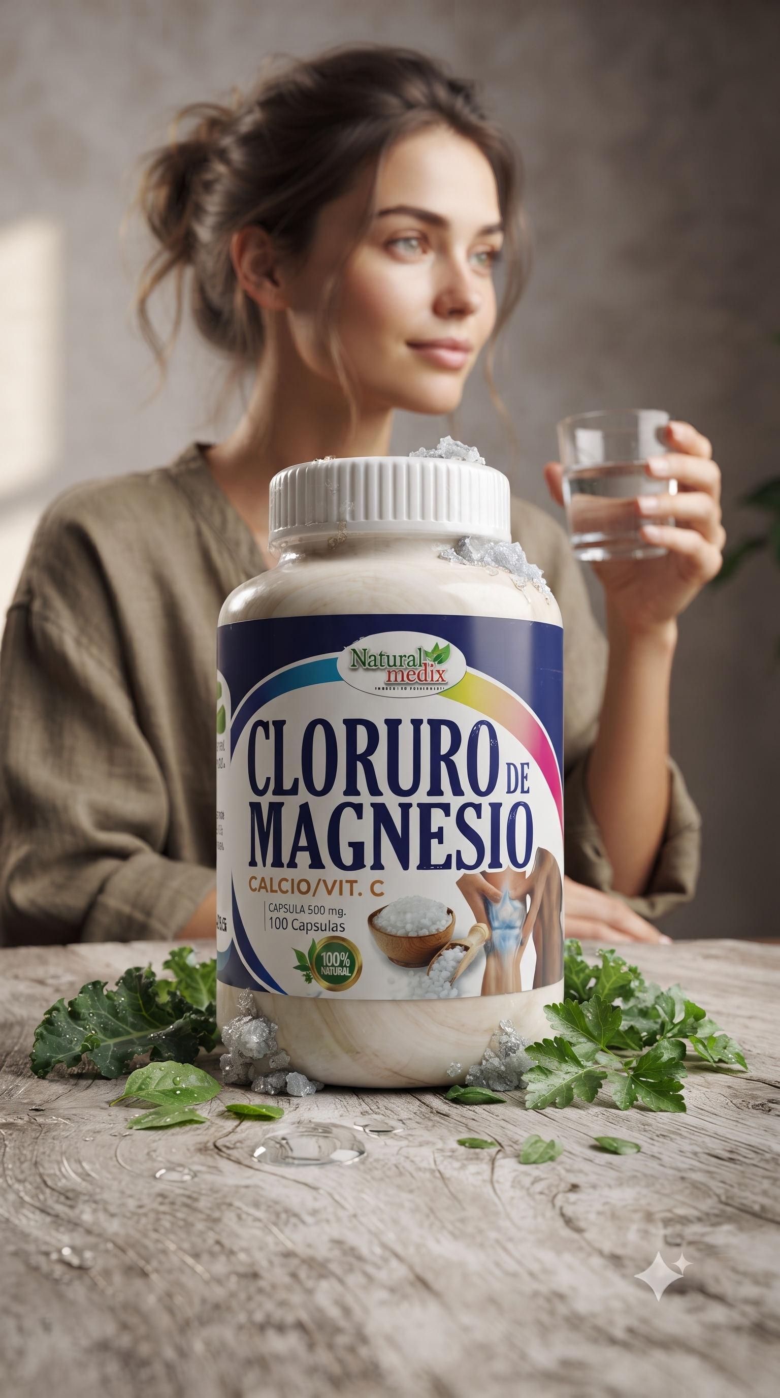 Cloruro De Magnesio 100 Capsulas Natural Medic