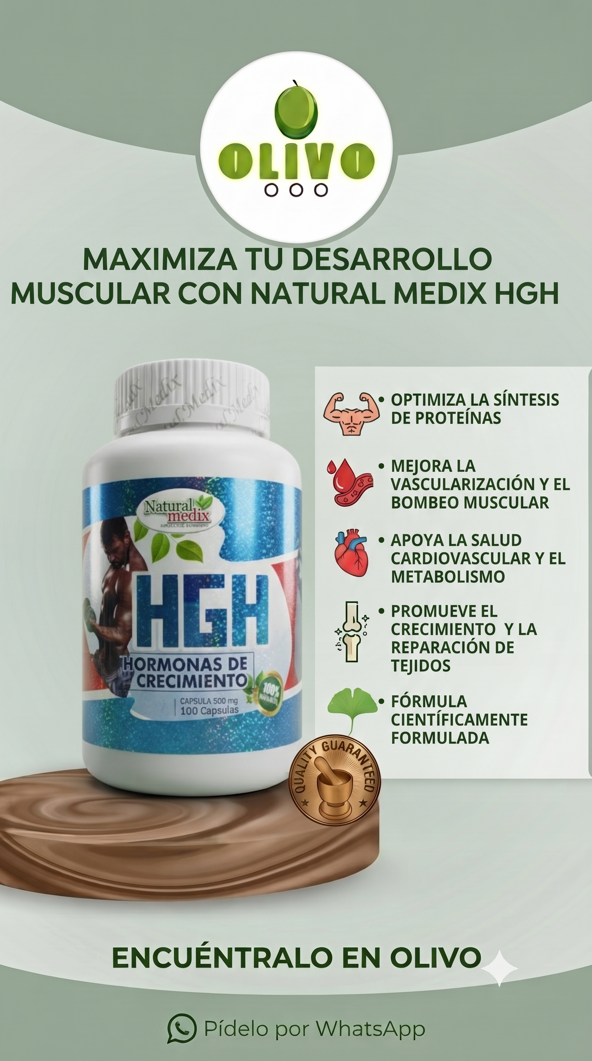 HGH 100 Capsulas Natural Medix