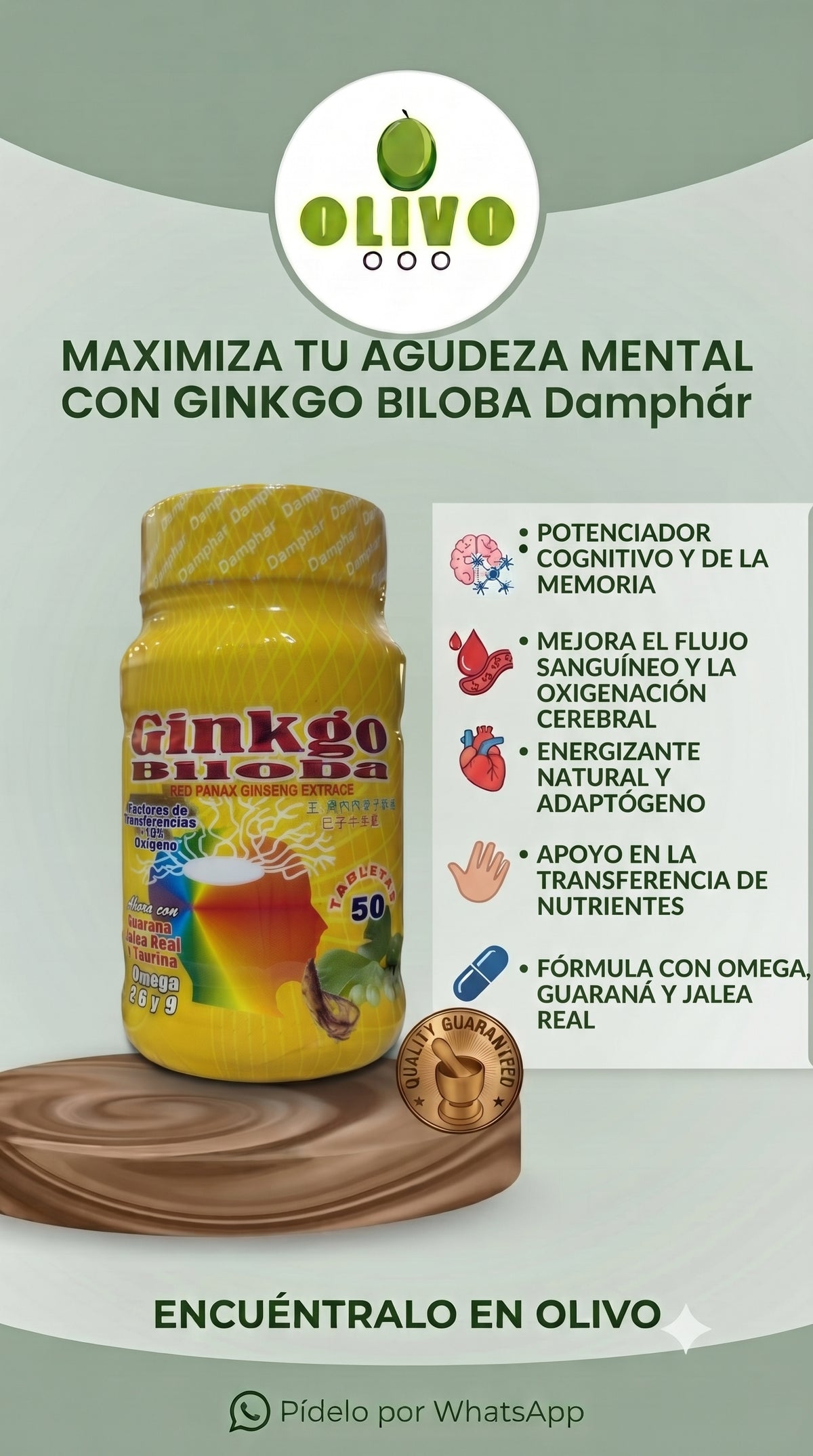 Ginkgo Biloba 50 Tabletas