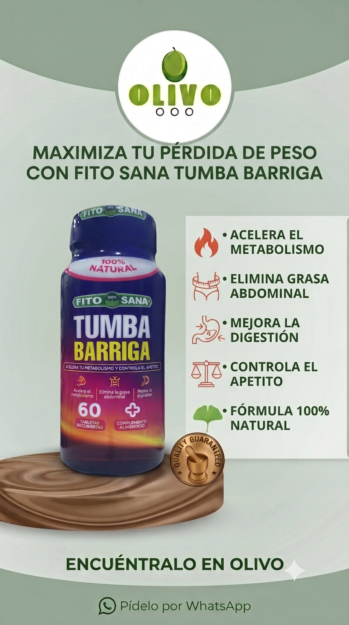 Tumba Barriga 60 Tabletas Fito Sana