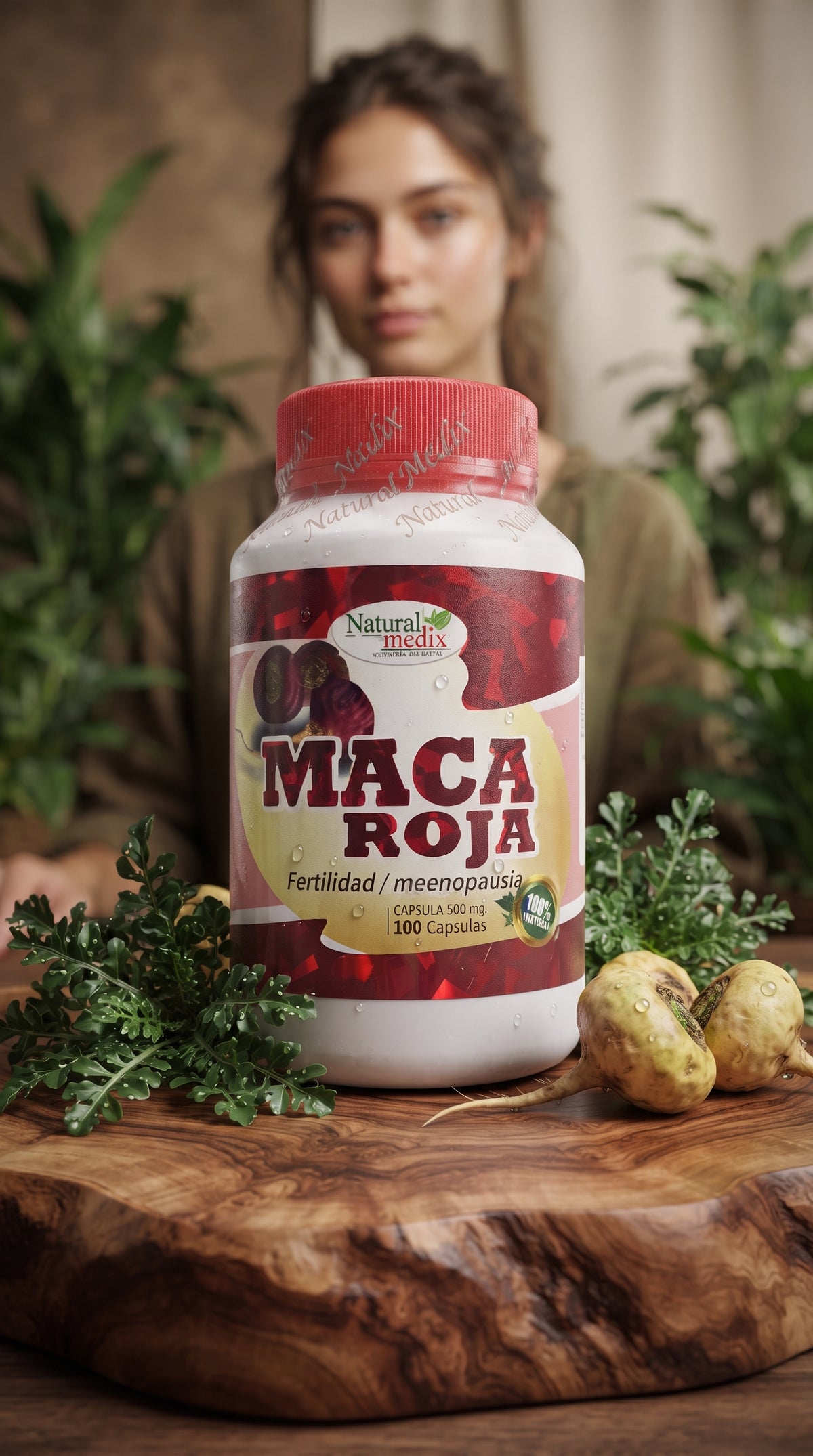Maca Roja 100 Capsulas Natural Medix