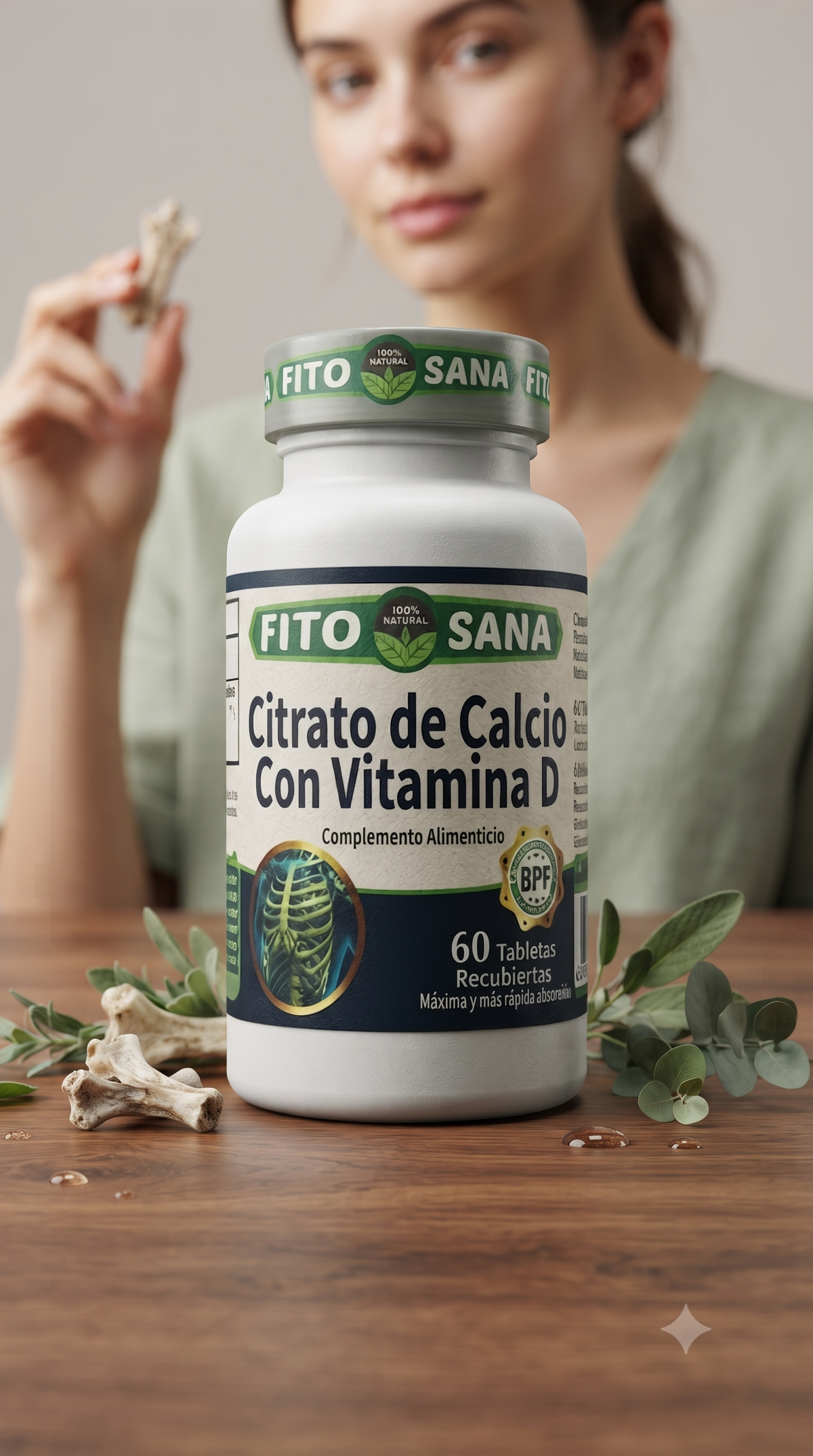 Citrato De Calcio + Vitamina D 60tab Fito Sana Nacional