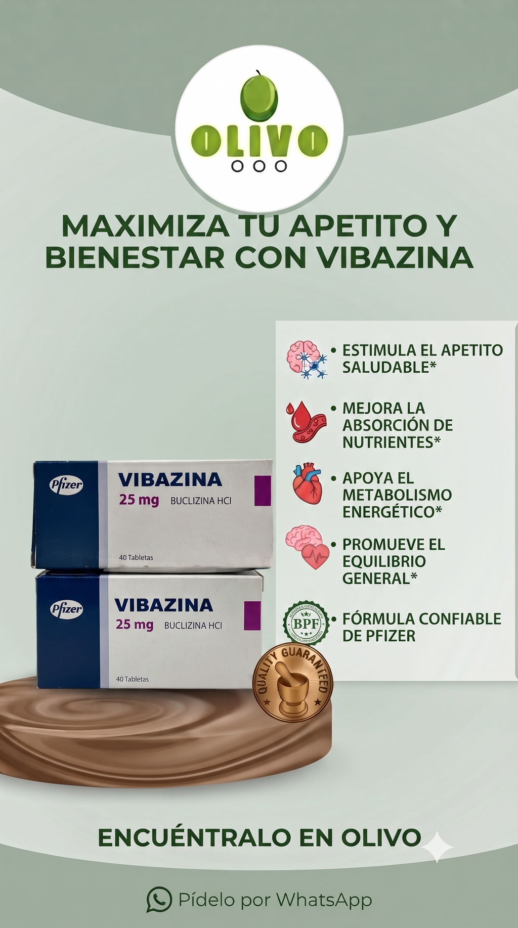 Vibazina 25 mg Tabletas