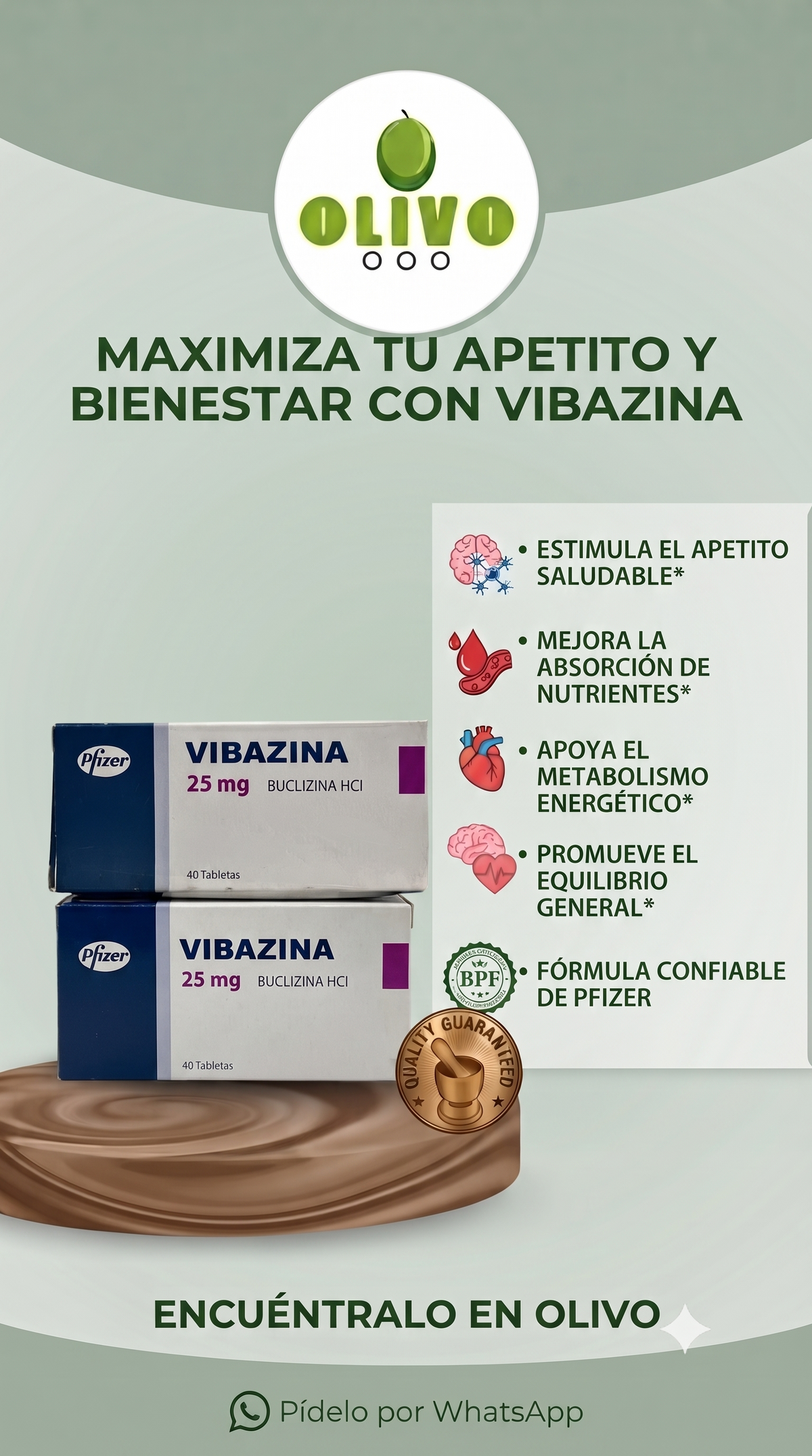Vibazina 25 mg Tabletas