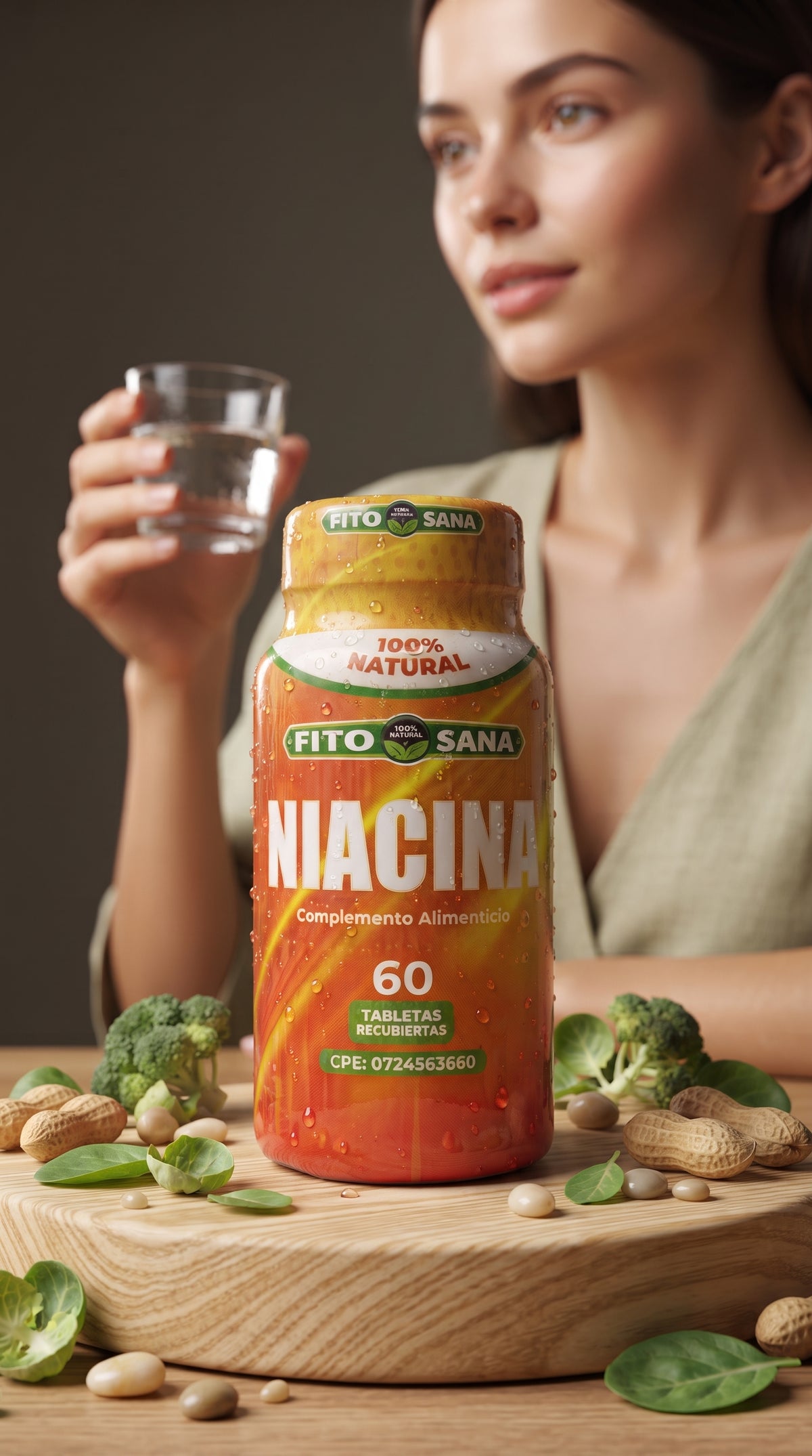 Vitamina B3 ( Niacina ) 60 Tabletas Fito Sana