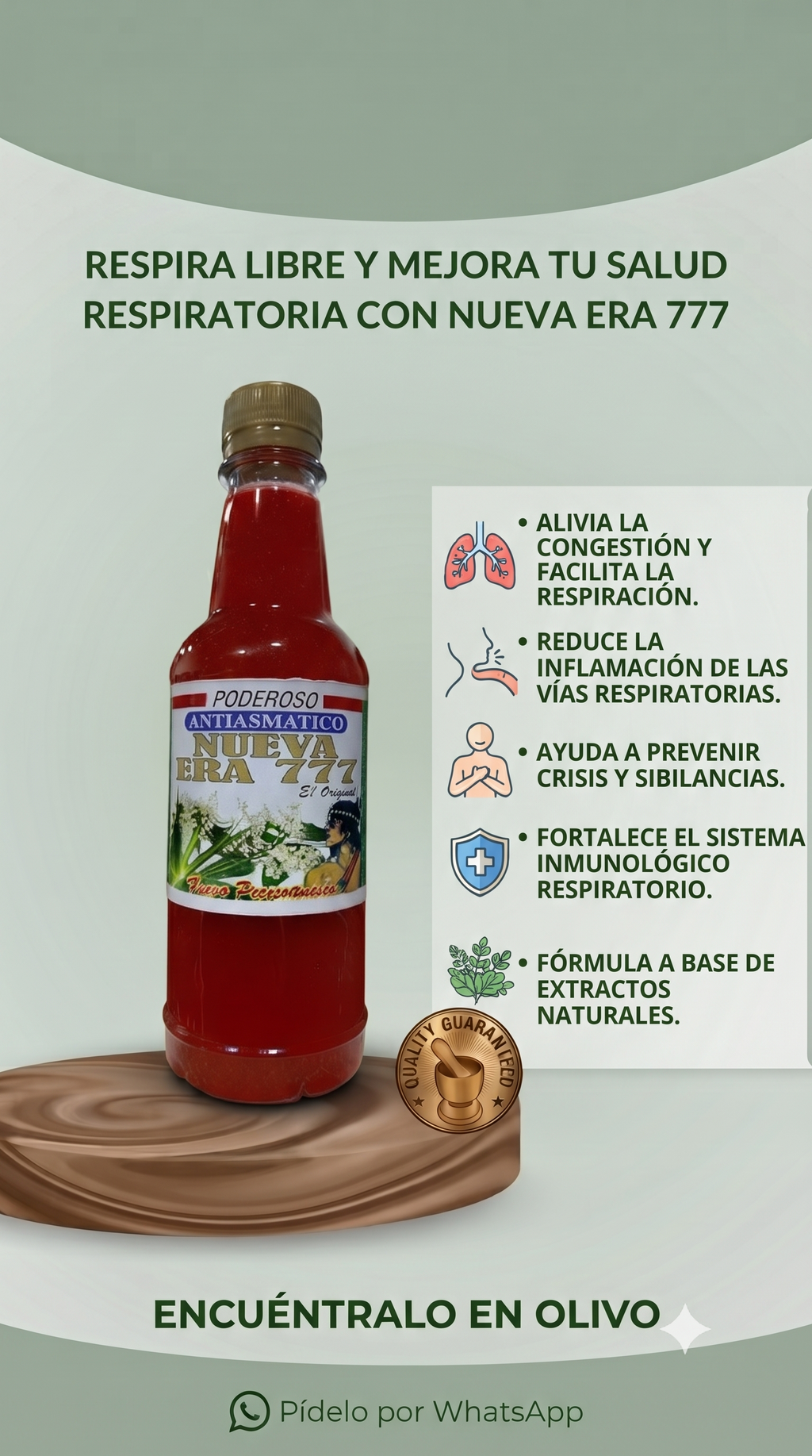 Antiasmatico Nueva Era 777 Nacional 350ml