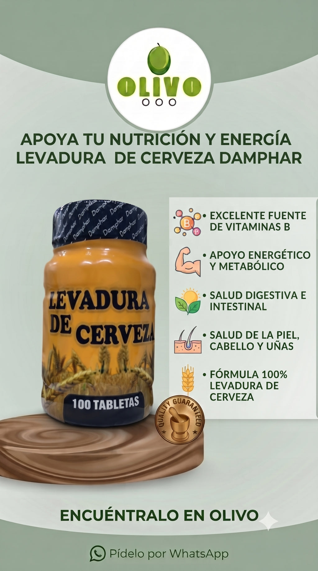 Levadura De Cerveza 50 Tabletas