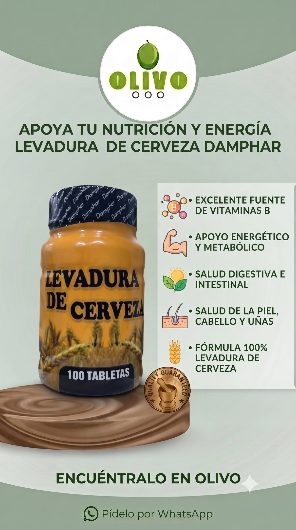 Levadura De Cerveza 50 Tabletas