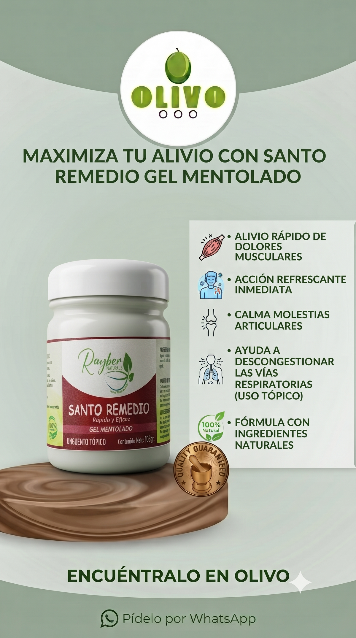 Santo Remedio Gel Kolape 103 Gramos