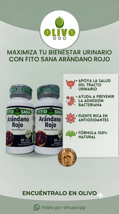 Arándano Rojo 120 Tabletas Pack Fito Sana Nacional