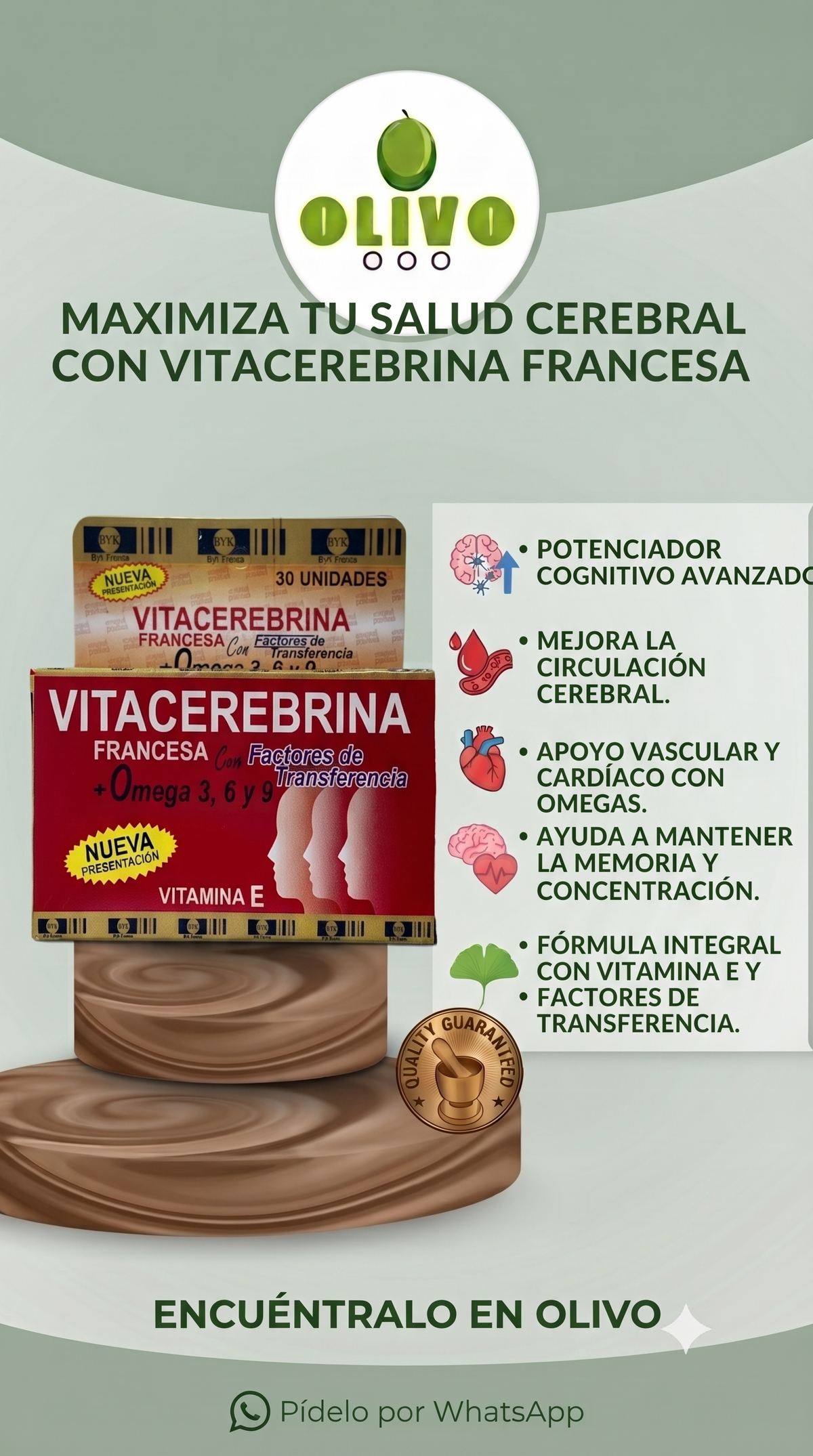 Vitacerebrina 30 Tabletas