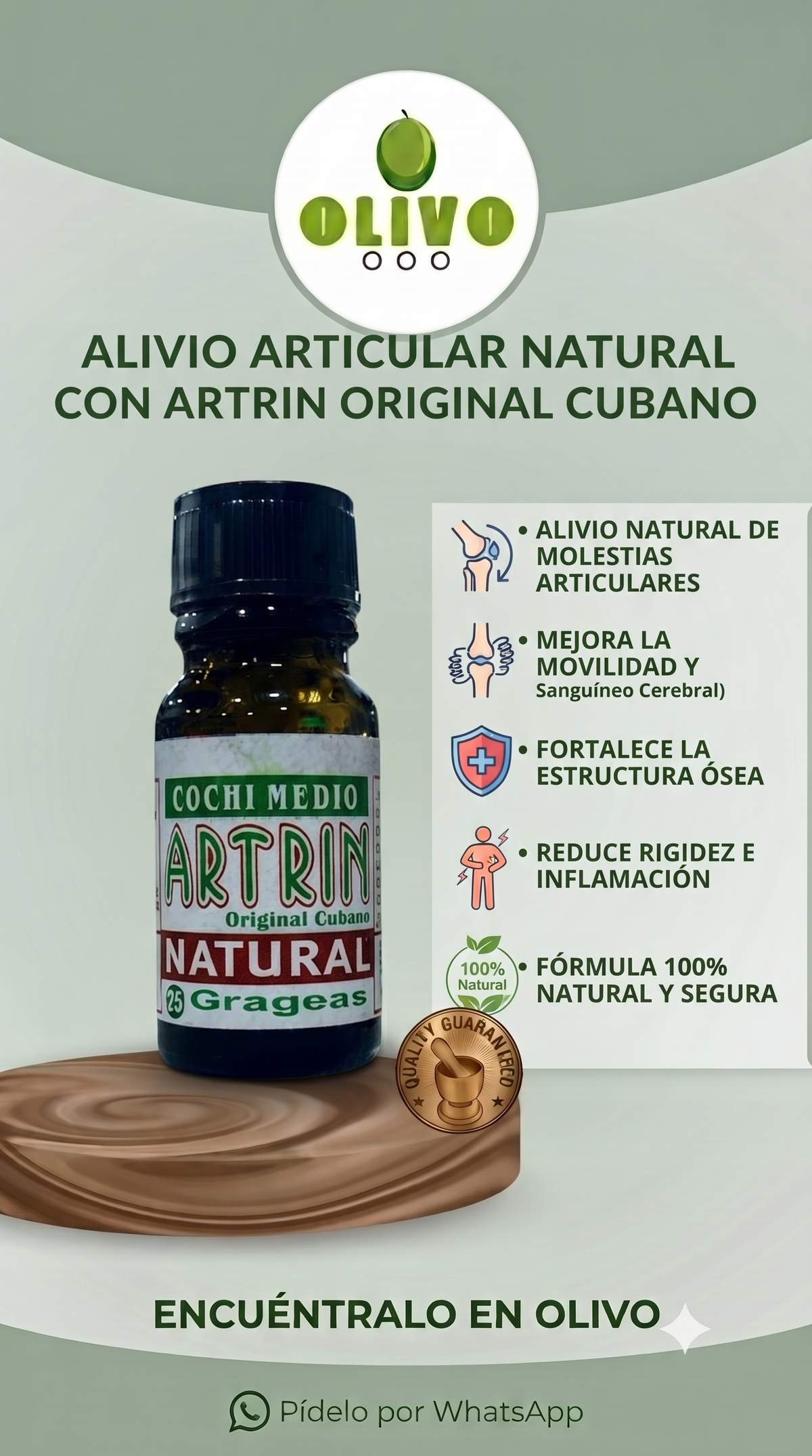 Artrin Cochi Medio Cubano Importado