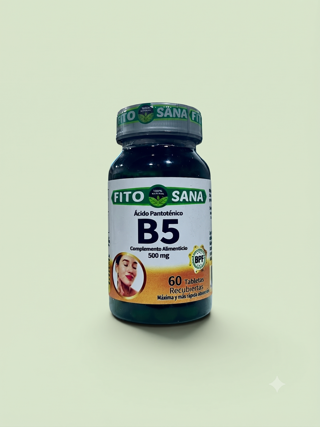 B-5 (Ácido Pantotenico) 60 Tabletas Fito Sana Nacional