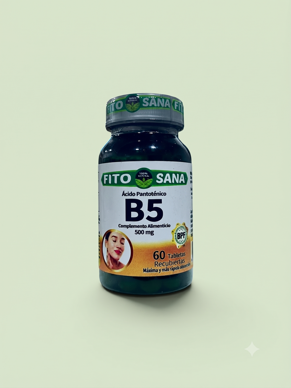 B-5 (Ácido Pantotenico) 60 Tabletas Fito Sana Nacional