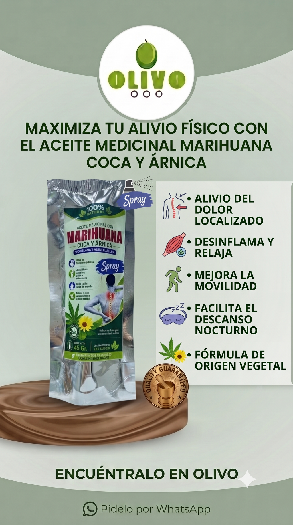 Spray Aceite Marihuana + Árnica