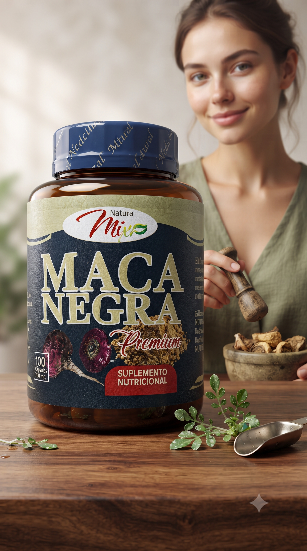 Maca Negra 100 Capsulas Natural Medix