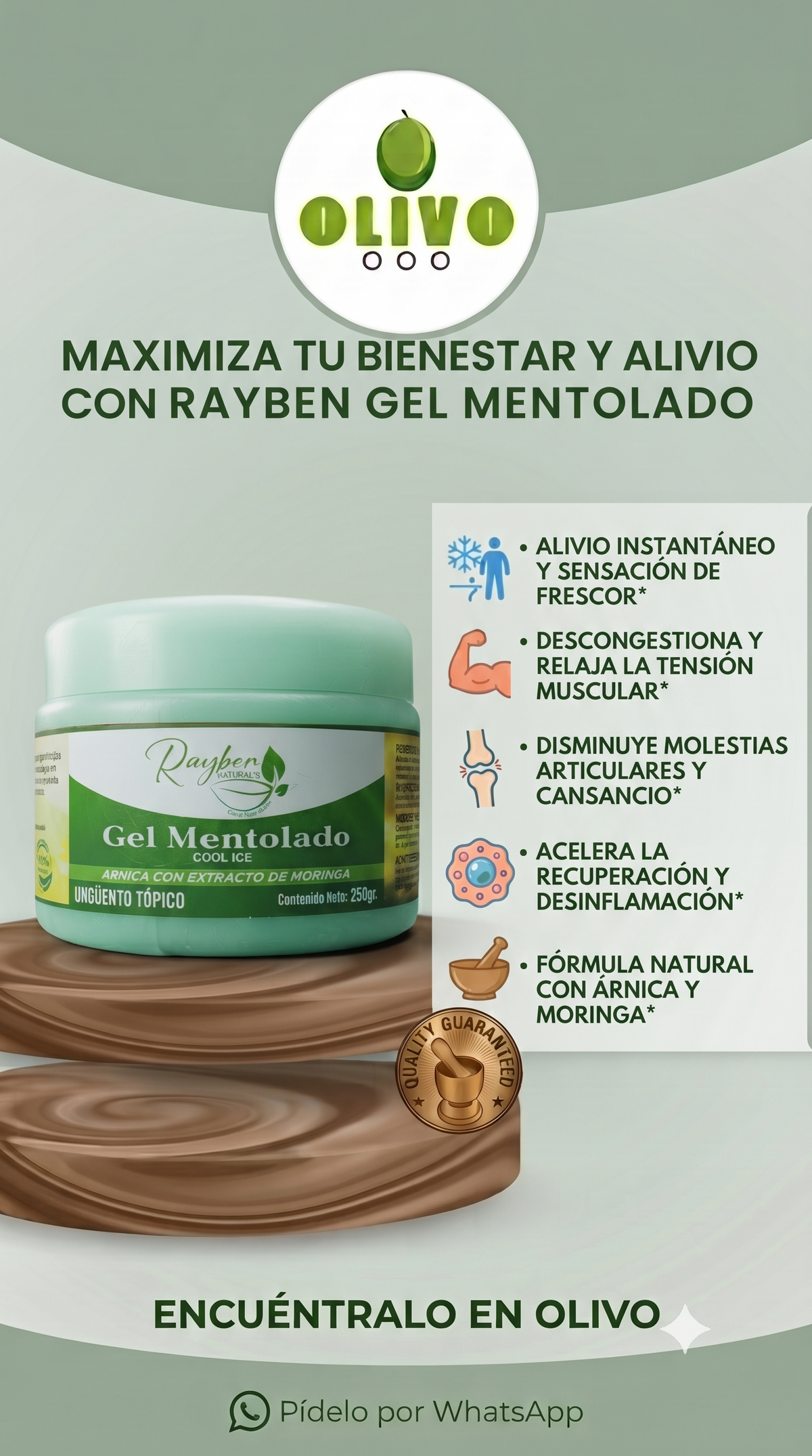 Arnica con Moringa Gel Kolape 250g
