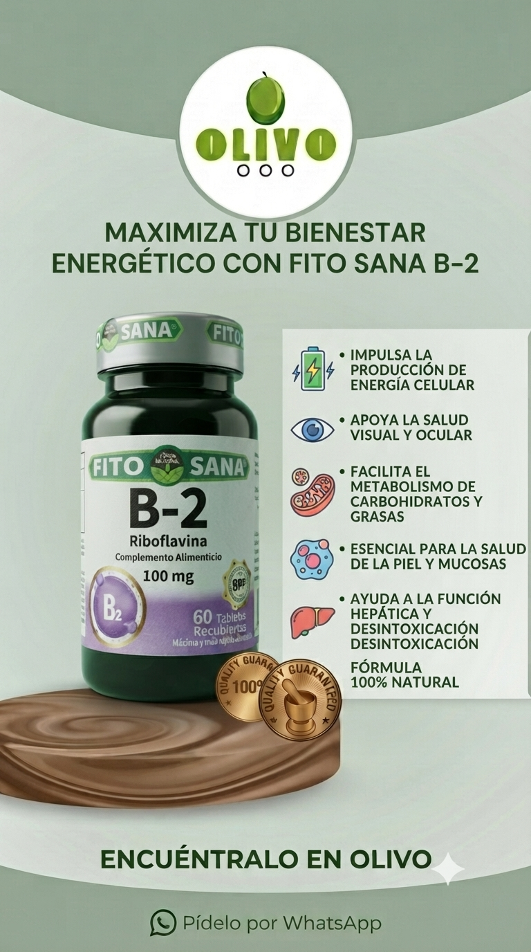 B-2 (Riboflavina) 60 Tabletas Fito Sana Nacional