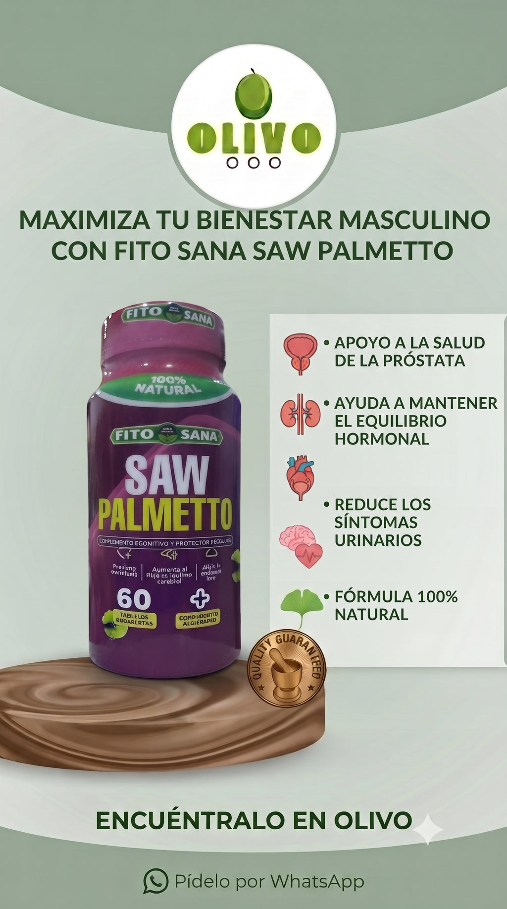 Saw Palmetto 60 Tabletas Fito Sana