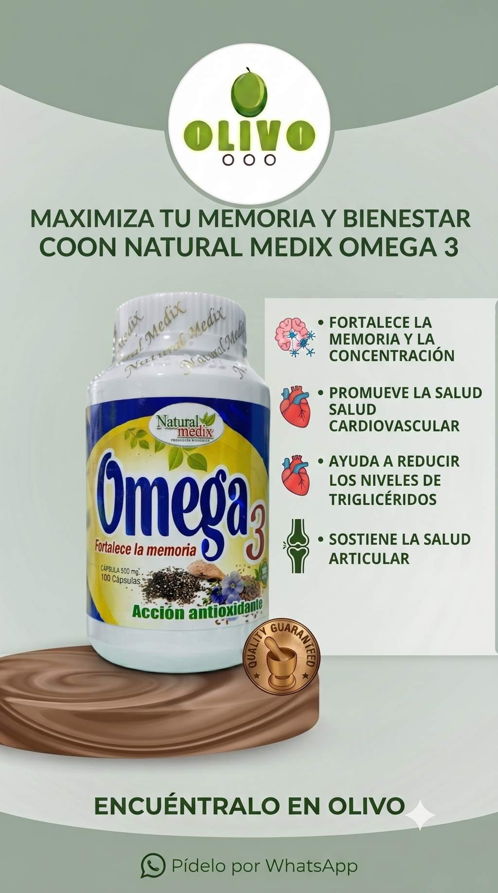 Omega 3 100 Capsulas Natural Medix
