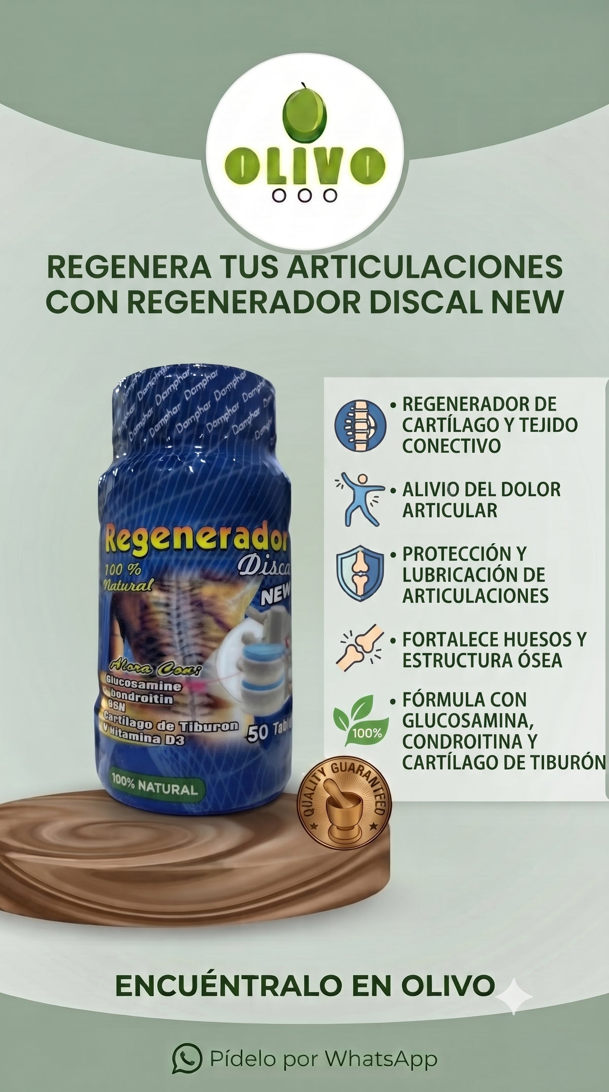 Regenerador Discal 50 Tabletas