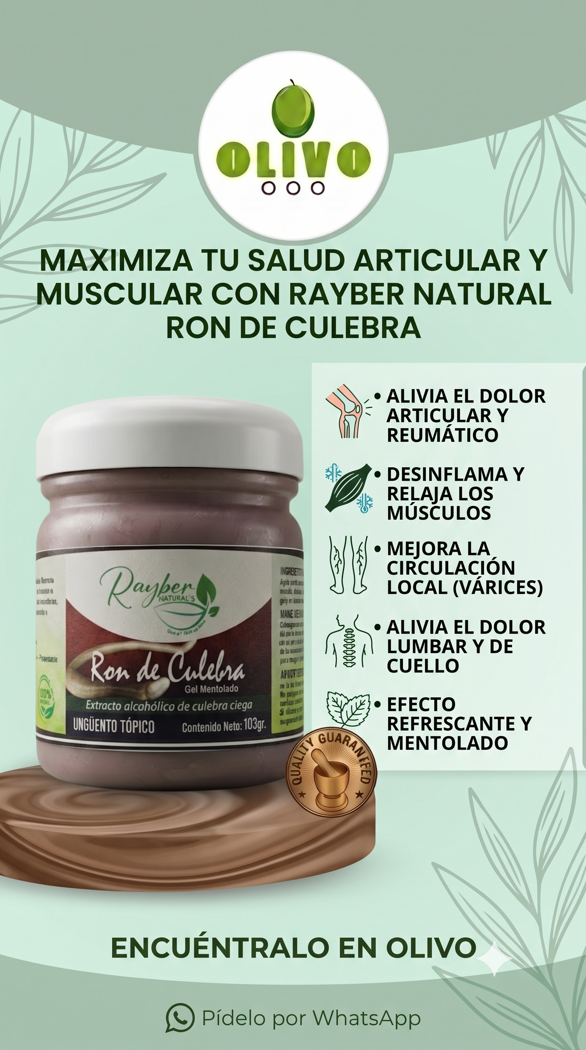 Ron Culebra Gel Kolape 103 G