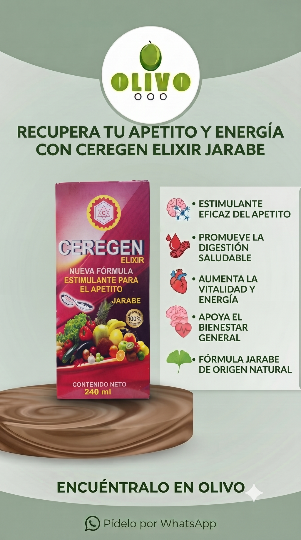 Ceregen Jbe 240 ML Importado