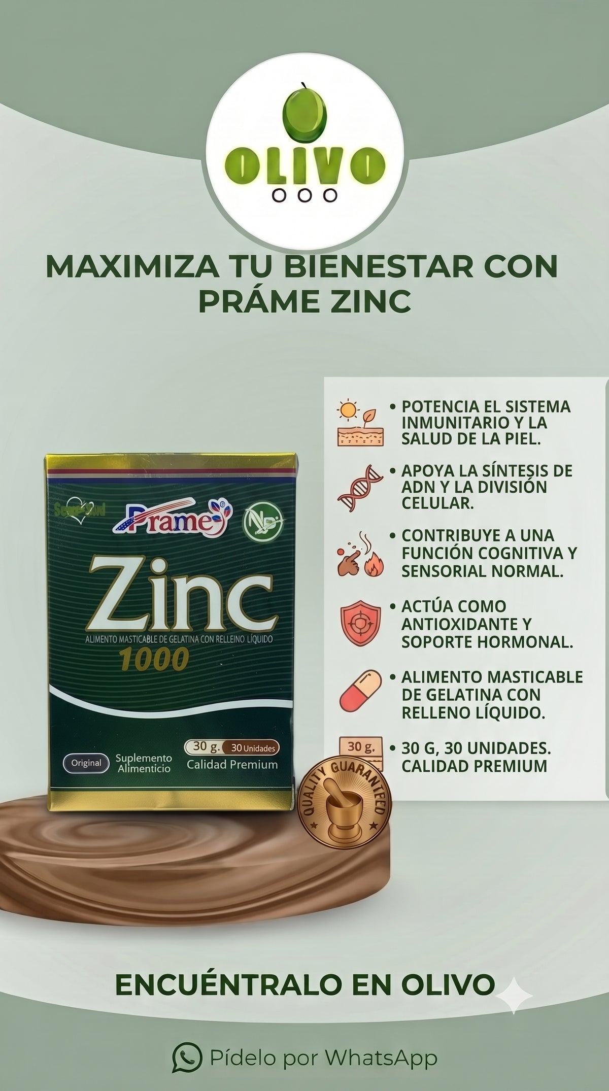 Zinc 30 Capsulas