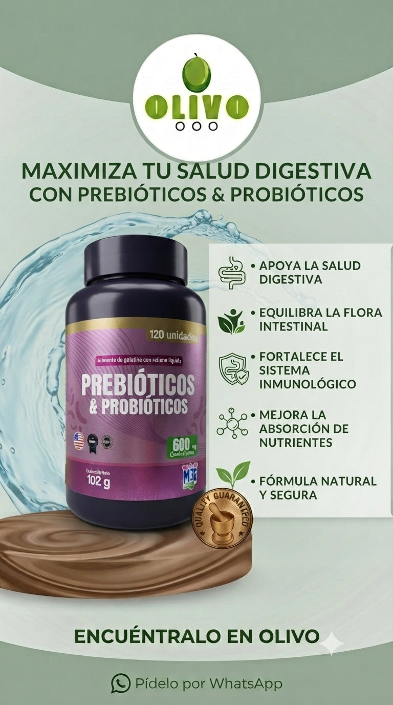 Prebioticos & Probioticos 120 Capsulas Blandas