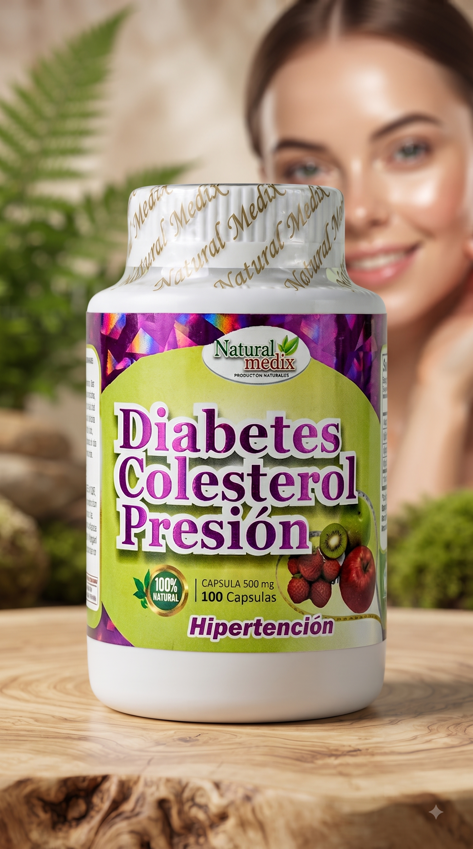 Diabetes/Colesterol/Presión 100 Capsulas