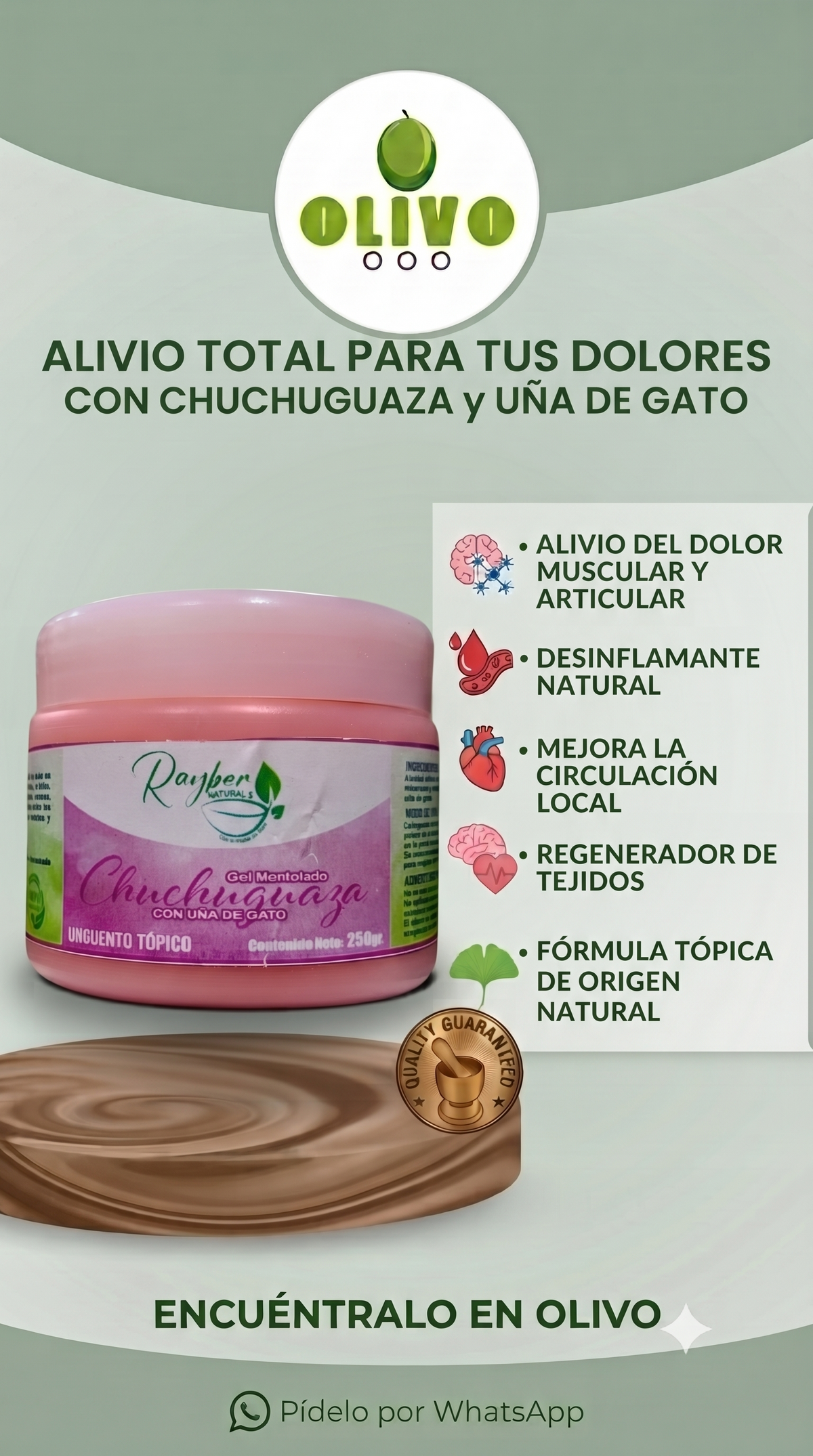 Chuchuaza+ Uña de Gato Gel Kolape Refrescante 250g