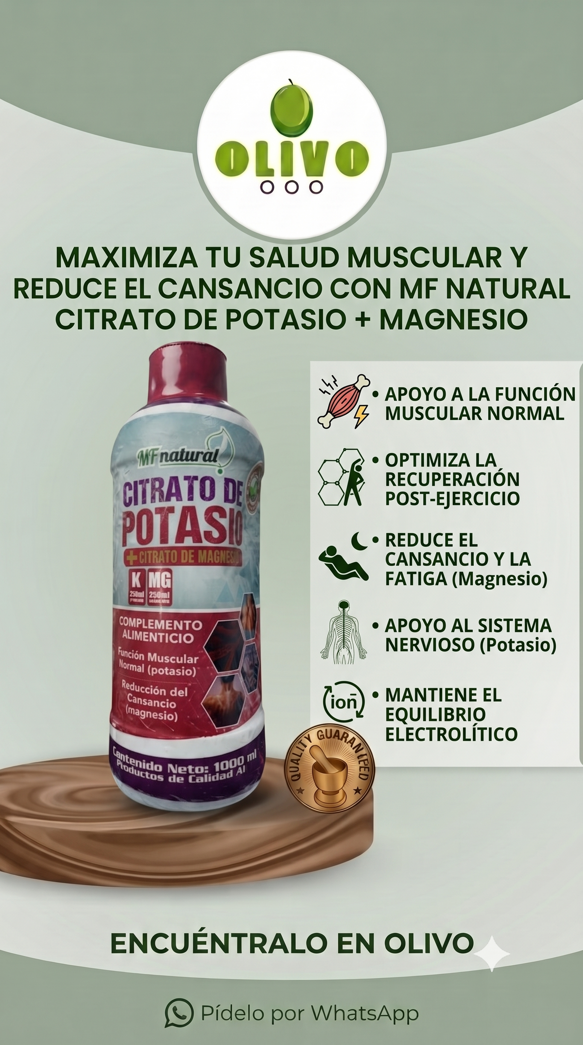 Depurativo Citrato De Potasio 1L Importado