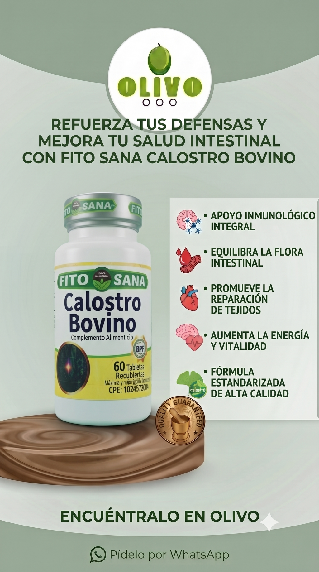 Calostro Bovino 60 Tabletas Fito Sana Nacional