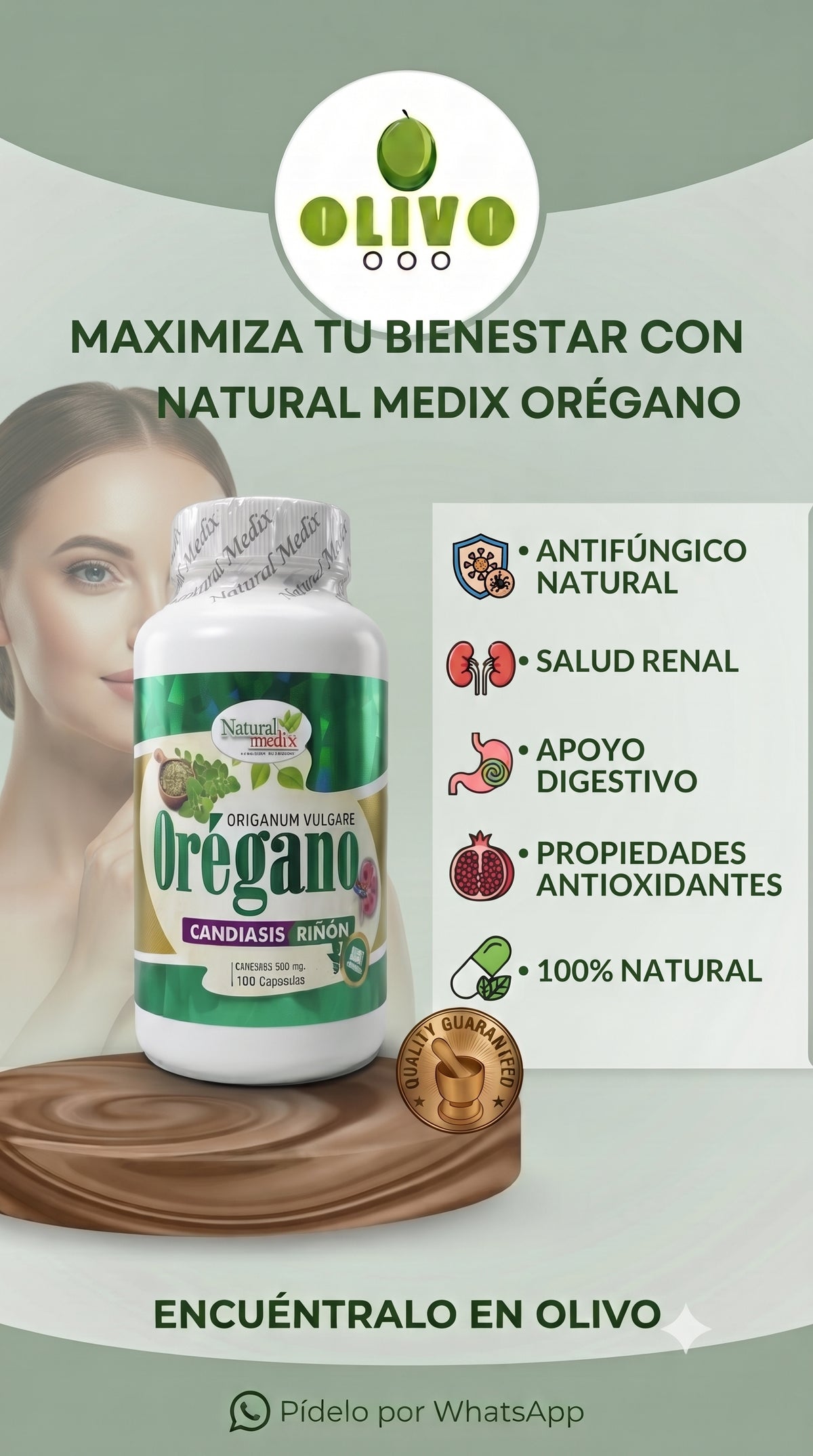 Oregano 100 Capsulas Natural Medix