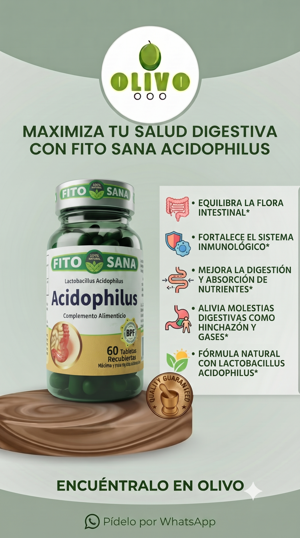 Acidophilus 120 Tabletas
