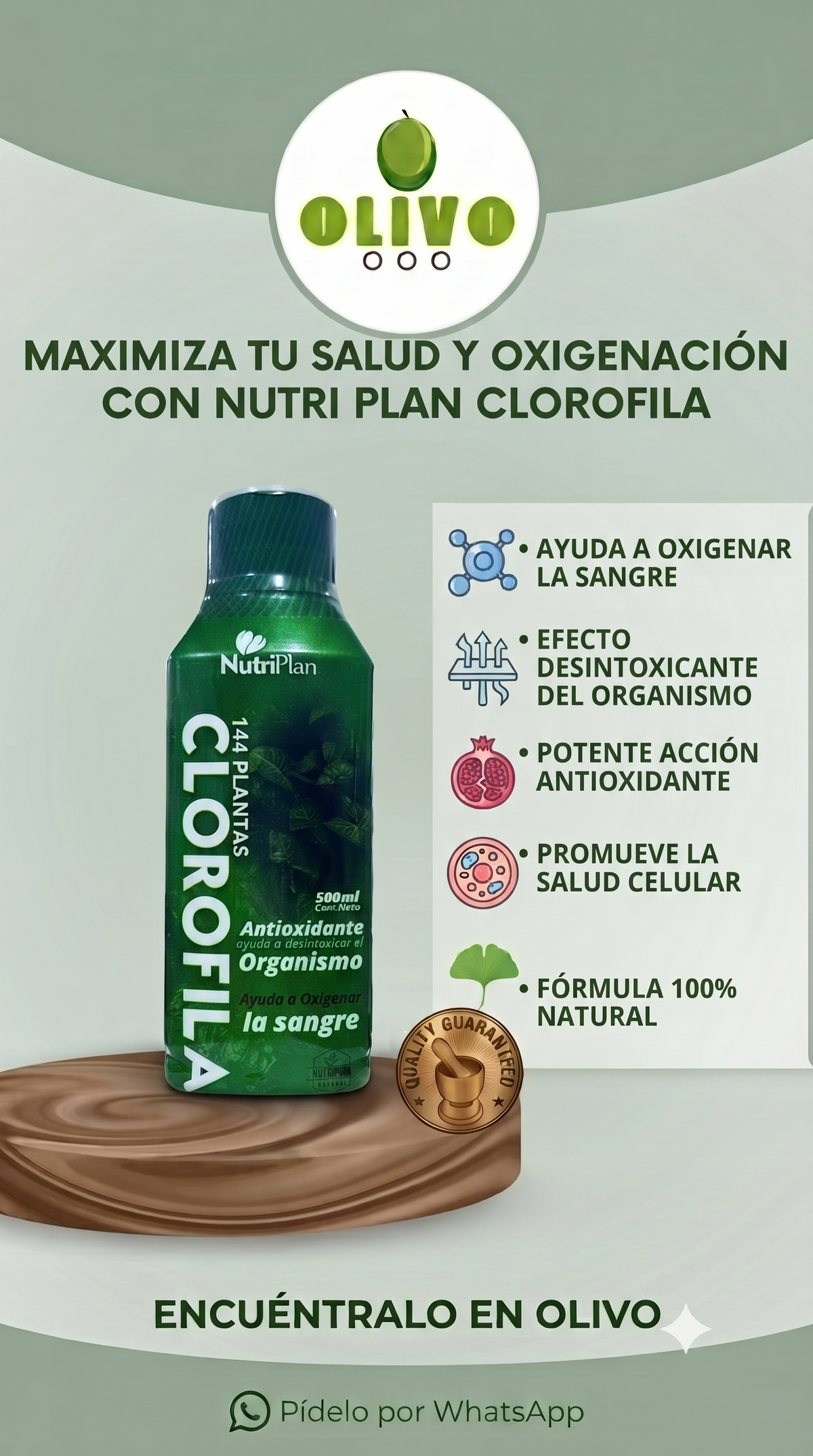 Clorofila 500 ML IMPORTADO