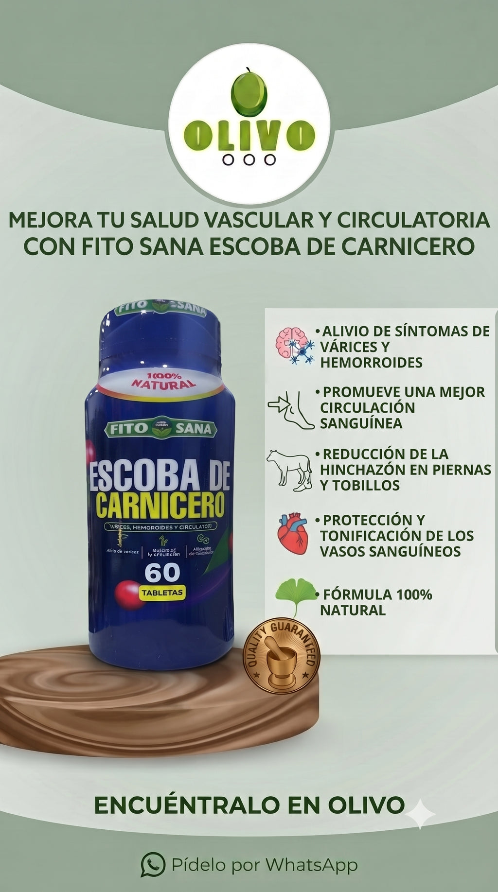Escoba De Carnicero 60 Tabletas Fito Sana