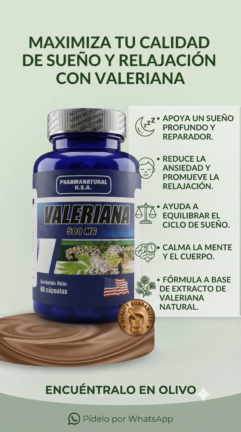 Valeriana 60 Capsulas PharmaNatural
