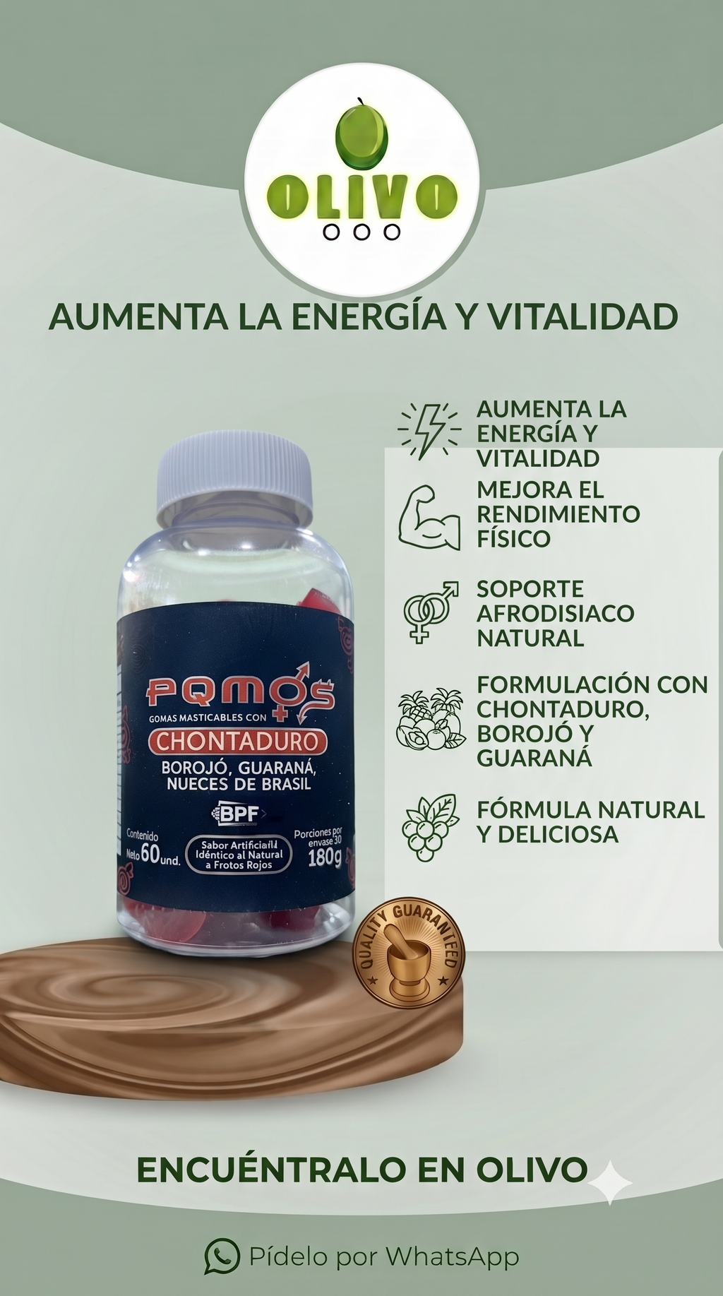 Pomos Potenciador sexual Natural 60 Gummies (Gomitas)