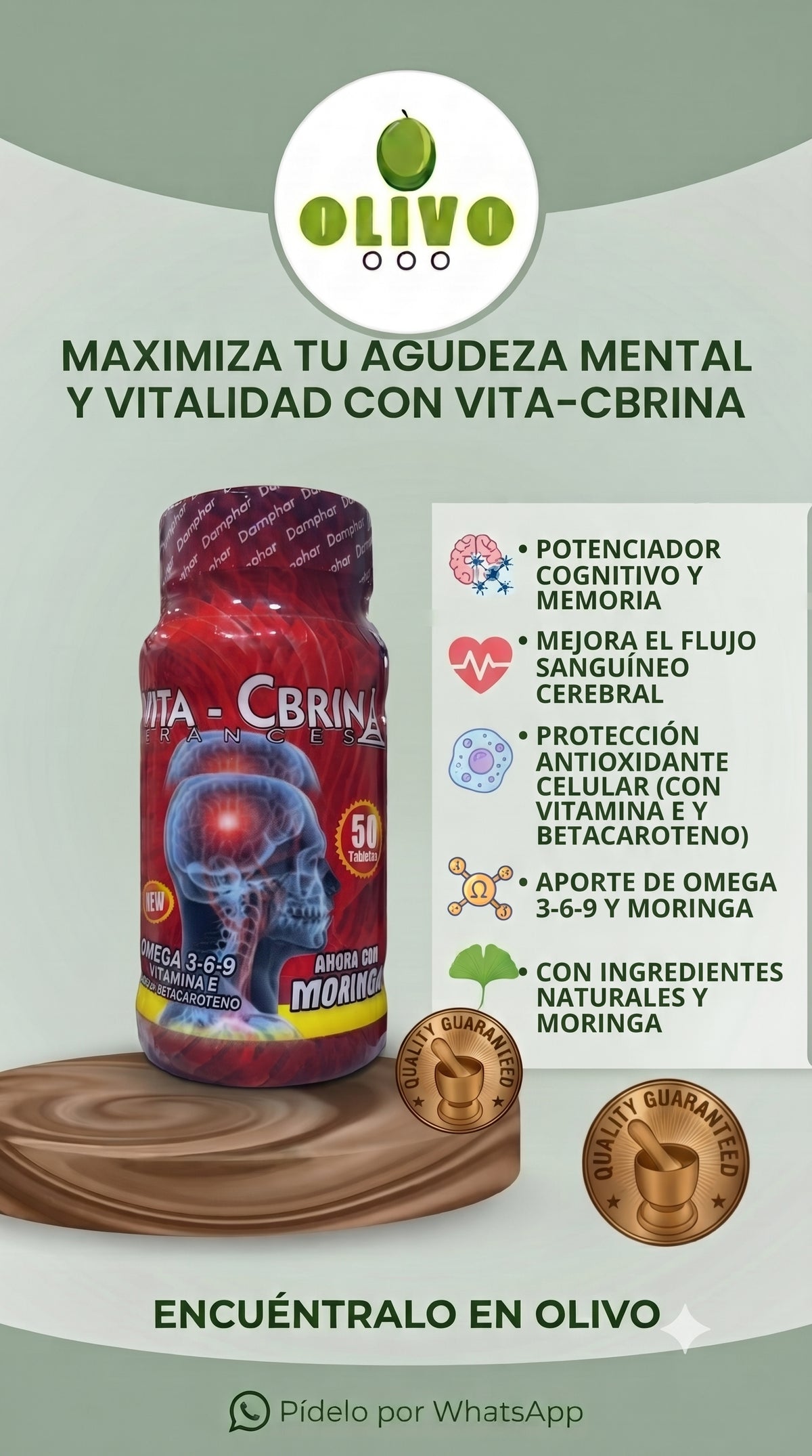 Vitacerebrina 50 Tabletas
