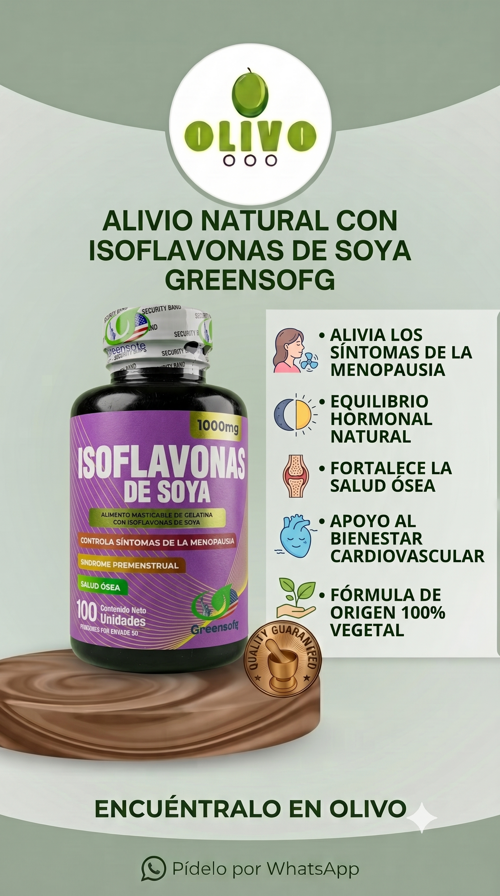 Isoflavonas de Soya 100 Capsulas