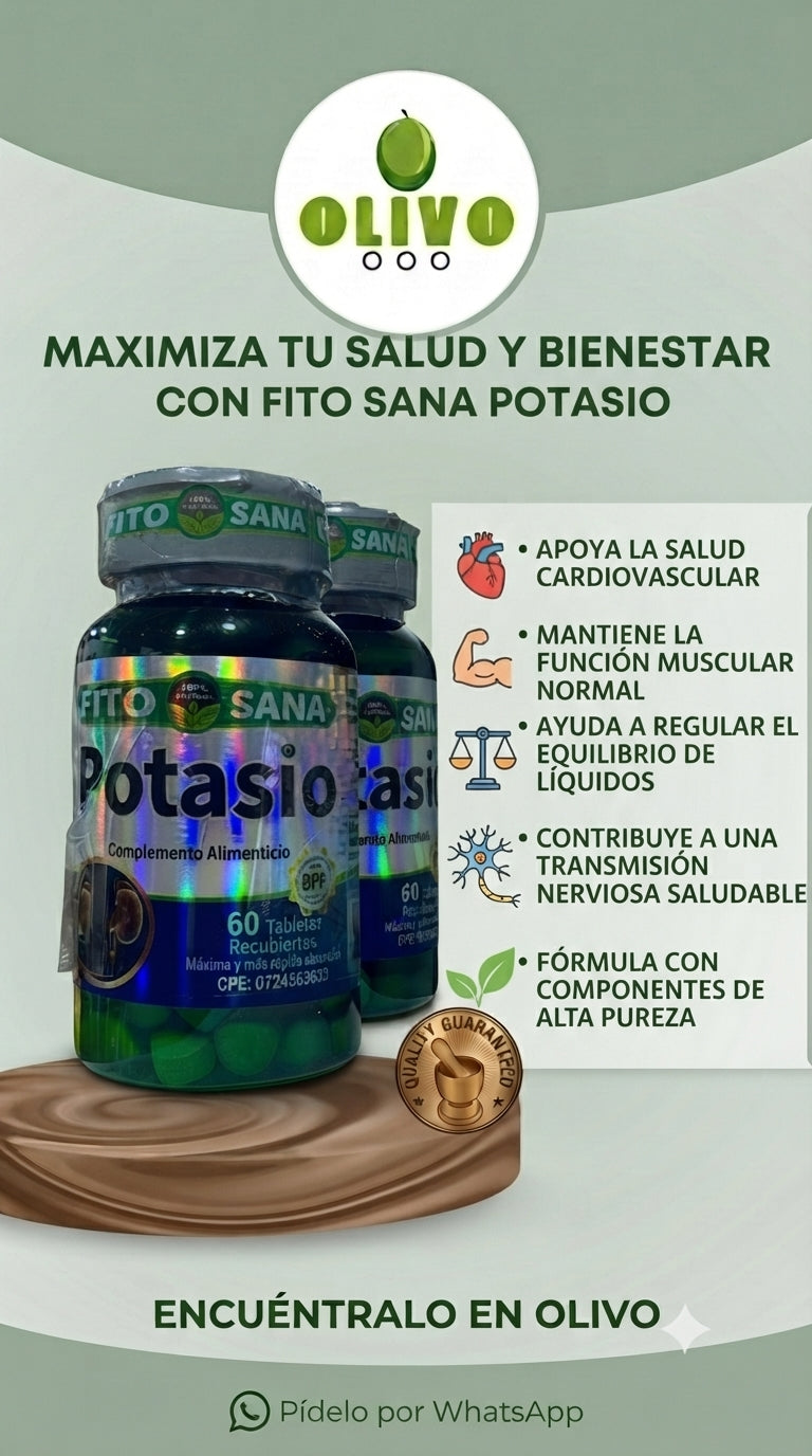 Potasio 120 Capsulas Fito Sana Pack